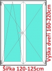 Dvoukřídlé balkonové dveře OS+O SOFT šířka 120cm a 125cm